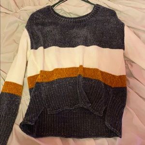 Grey and gold sweater